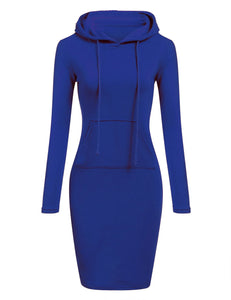 Autumn Ready Ladies Hooded Dresses Blending Hoodie and Sweatshirt Elements in Women Fashionable Clothing