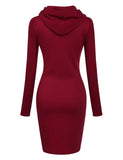 Autumn Ready Ladies Hooded Dresses Blending Hoodie and Sweatshirt Elements in Women Fashionable Clothing