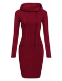 Autumn Ready Ladies Hooded Dresses Blending Hoodie and Sweatshirt Elements in Women Fashionable Clothing