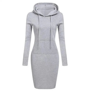 Autumn Ready Ladies Hooded Dresses Blending Hoodie and Sweatshirt Elements in Women Fashionable Clothing