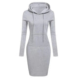 Autumn Ready Ladies Hooded Dresses Blending Hoodie and Sweatshirt Elements in Women Fashionable Clothing