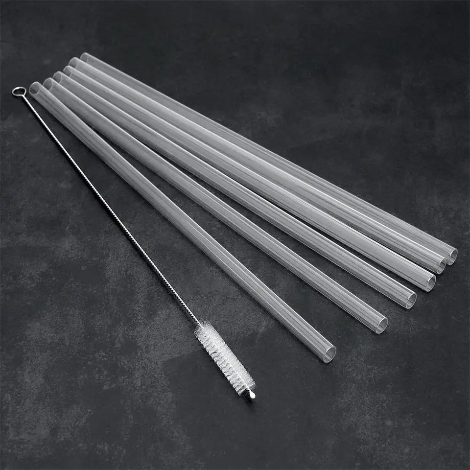 6pcs Replacement Straws for Stanley Cup with Cleaning Brushes Reusable Straws for Stanely Cup