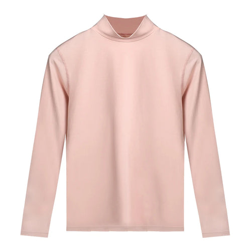 Autumn dress female autumn and winter female half high neck inside wear top single thin cotton sweater warm underwear female bas