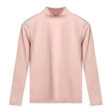 Autumn dress female autumn and winter female half high neck inside wear top single thin cotton sweater warm underwear female bas