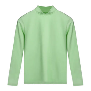 Autumn dress female autumn and winter female half high neck inside wear top single thin cotton sweater warm underwear female bas