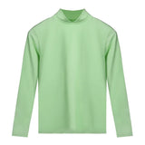 Autumn dress female autumn and winter female half high neck inside wear top single thin cotton sweater warm underwear female bas