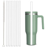 6pcs Replacement Straws for Stanley Cup with Cleaning Brushes Reusable Straws for Stanely Cup