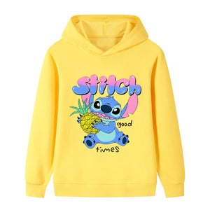 Stitch's Fashionable and Cute Cartoon Children's Hoodie, Warm Top for Autumn and Winter, Comfortable and Versatile Hoodie
