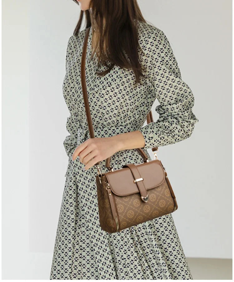 Fashionable Handbag for Women, Small Square Mom Bag, Commuter Bag, Travel Mobile Phone Bag, Versatile Shoulder Crossbody Bag