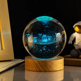 3D Colored Luminous Crystal Ball Astronomy Galaxy Crystal Sphere Beside Lamp Solar System Glassic Snow Globe Desktop Decorations