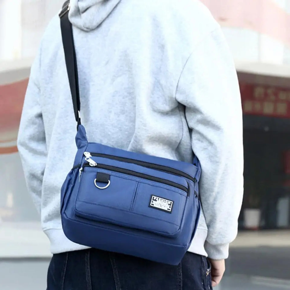 Mens Crossbody Bag Single Shoulder Bags Big Capacity Multi-Pockets Storage Bag Fashion Handbag Business Crossbody Bags