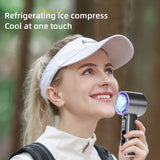 2024 New Semiconductor Refrigeration High-speed Handheld Electric Fan 4000mAh USB Portable Rechargeable Outdoor Small Fan