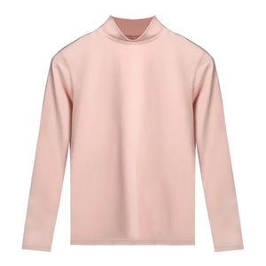 Autumn dress female autumn and winter female half high neck inside wear top single thin cotton sweater warm underwear female bas