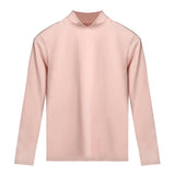 Autumn dress female autumn and winter female half high neck inside wear top single thin cotton sweater warm underwear female bas