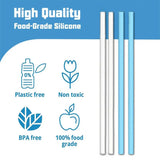 6pcs Replacement Straws for Stanley Cup with Cleaning Brushes Reusable Straws for Stanely Cup