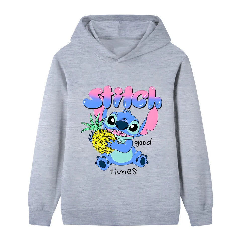 Stitch's Fashionable and Cute Cartoon Children's Hoodie, Warm Top for Autumn and Winter, Comfortable and Versatile Hoodie