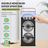 Double head spray fan, plug-in portable office desktop large wind fan, outdoor cold fan, 3-speed wind cooling fan in summer