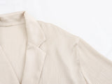 Autumn New Women's Clothing European And American Style Fashionable Wrinkled Suit Jacket Casual Pants Set