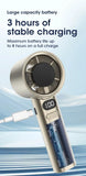 Mini Handheld Fan Mute Handheld Fan 4 Speeds Adjustment Air Calculating Fan With Power Display Portable Handheld Fan