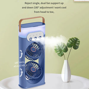 Double head spray fan, plug-in portable office desktop large wind fan, outdoor cold fan, 3-speed wind cooling fan in summer