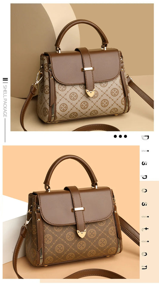 Fashionable Handbag for Women, Small Square Mom Bag, Commuter Bag, Travel Mobile Phone Bag, Versatile Shoulder Crossbody Bag