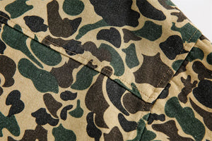 Camouflage Cargo Jacket Mens Autumn Pocket Retro Streetwear Spliced Lapel Long Sleeve Zipper Fly Outerwear Men