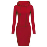 Autumn Ready Ladies Hooded Dresses Blending Hoodie and Sweatshirt Elements in Women Fashionable Clothing