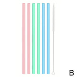6pcs Replacement Straws for Stanley Cup with Cleaning Brushes Reusable Straws for Stanely Cup