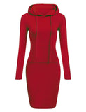 Autumn Ready Ladies Hooded Dresses Blending Hoodie and Sweatshirt Elements in Women Fashionable Clothing