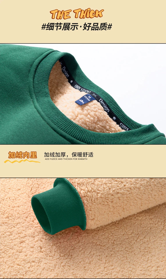 Winter Warm Sweatshirts Sweater Letter Printing Lamb Fleece Unisex Plush Thickened Warm Top Lambswool Thicken Harajuku Pullovers