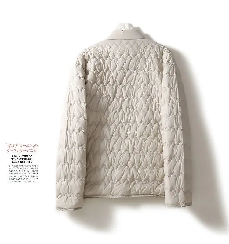 Autumn Winter Women Clothing Lightweight Quilted Jackets Warm Parkas Single-breasted Long Sleeve Windproof Short Outerwear Loose