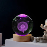 3D Colored Luminous Crystal Ball Astronomy Galaxy Crystal Sphere Beside Lamp Solar System Glassic Snow Globe Desktop Decorations