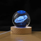 3D Colored Luminous Crystal Ball Astronomy Galaxy Crystal Sphere Beside Lamp Solar System Glassic Snow Globe Desktop Decorations