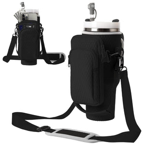 Water Bottle Bag for Stanley 40oz 2.0 Handbag with Metal Buckle Insulated Cup Portable Storage Bag for Stanley Cup Accessories