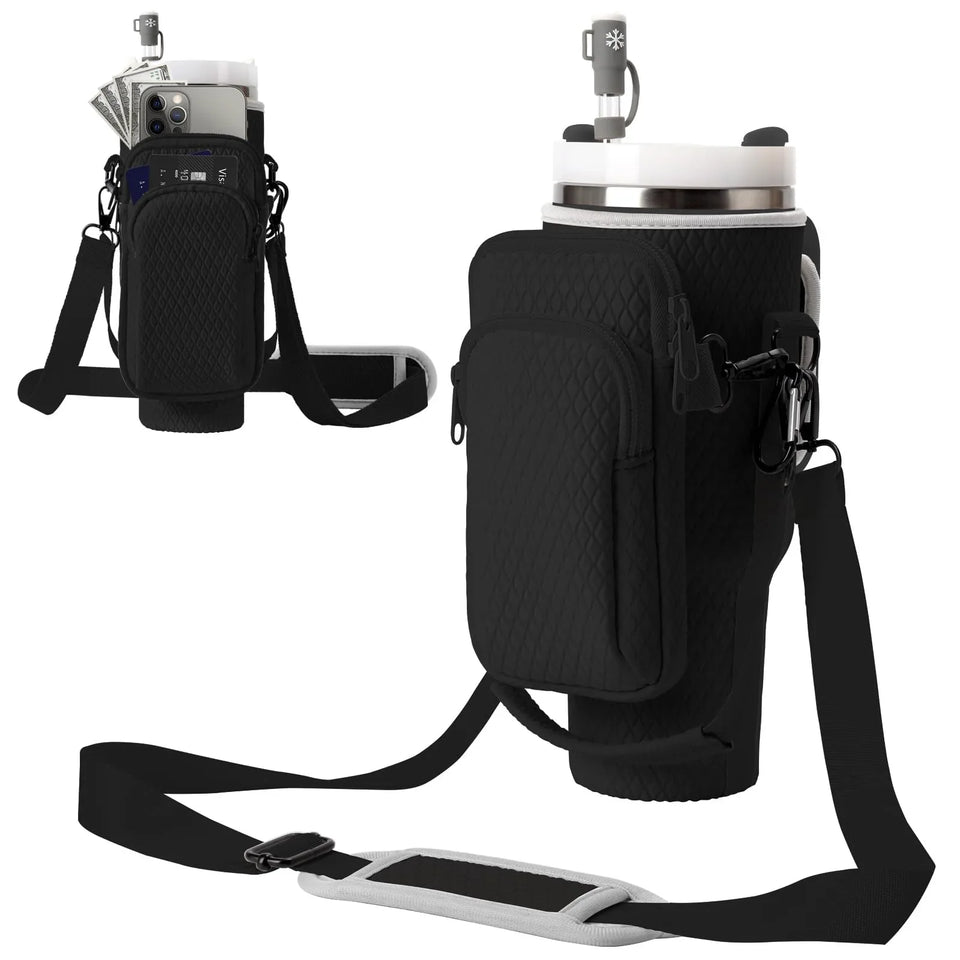 Water Bottle Bag for Stanley 40oz 2.0 Handbag with Metal Buckle Insulated Cup Portable Storage Bag for Stanley Cup Accessories