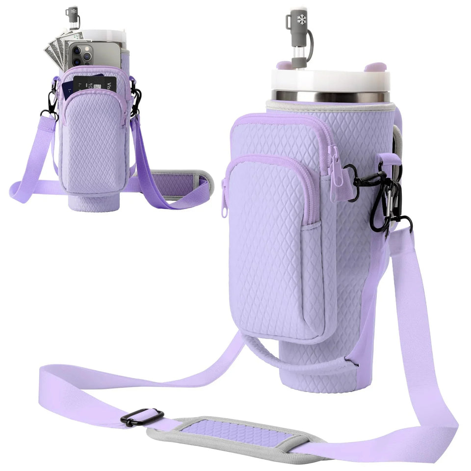 Water Bottle Bag for Stanley 40oz 2.0 Handbag with Metal Buckle Insulated Cup Portable Storage Bag for Stanley Cup Accessories