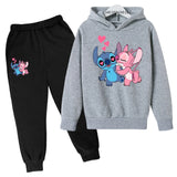Stitch Autumn winter Hoodies Suitable Kids Boys Girls 3-12 Years Cartoon Sweatshirts Coat HOT new Children Leisure Sets