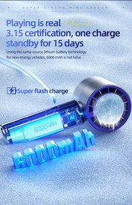 2024 New Semiconductor Refrigeration High-speed Handheld Electric Fan 4000mAh USB Portable Rechargeable Outdoor Small Fan