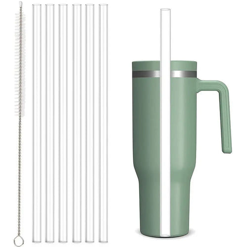6pcs Replacement Straws for Stanley Cup with Cleaning Brushes Reusable Straws for Stanely Cup