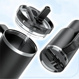 B84B-Replacement Cups Lids 2PCS For Stanley For 40Oz With 2 Straws, Leakproof Cup Lids