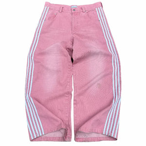 Streetwear Jeans Y2K Pants Womens Gothic Hip Hop Striped Retro Pink Baggy Jeans New High Waisted Wide Leg Trousers Clothes