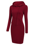 Autumn Ready Ladies Hooded Dresses Blending Hoodie and Sweatshirt Elements in Women Fashionable Clothing