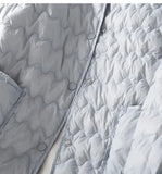 Autumn Winter Women Clothing Lightweight Quilted Jackets Warm Parkas Single-breasted Long Sleeve Windproof Short Outerwear Loose