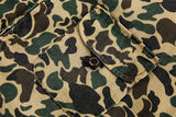 Camouflage Cargo Jacket Mens Autumn Pocket Retro Streetwear Spliced Lapel Long Sleeve Zipper Fly Outerwear Men