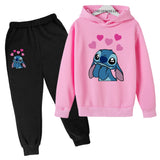 Stitch Autumn winter Hoodies Suitable Kids Boys Girls 3-12 Years Cartoon Sweatshirts Coat HOT new Children Leisure Sets
