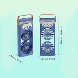 Double head spray fan, plug-in portable office desktop large wind fan, outdoor cold fan, 3-speed wind cooling fan in summer