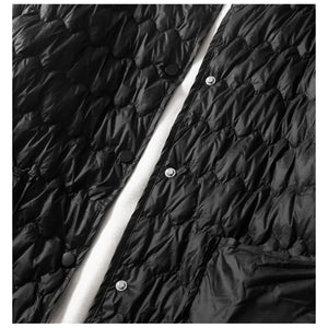 Autumn Winter Women Clothing Lightweight Quilted Jackets Warm Parkas Single-breasted Long Sleeve Windproof Short Outerwear Loose