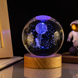 3D Colored Luminous Crystal Ball Astronomy Galaxy Crystal Sphere Beside Lamp Solar System Glassic Snow Globe Desktop Decorations