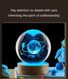 3D Colored Luminous Crystal Ball Astronomy Galaxy Crystal Sphere Beside Lamp Solar System Glassic Snow Globe Desktop Decorations
