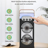 Double head spray fan, plug-in portable office desktop large wind fan, outdoor cold fan, 3-speed wind cooling fan in summer